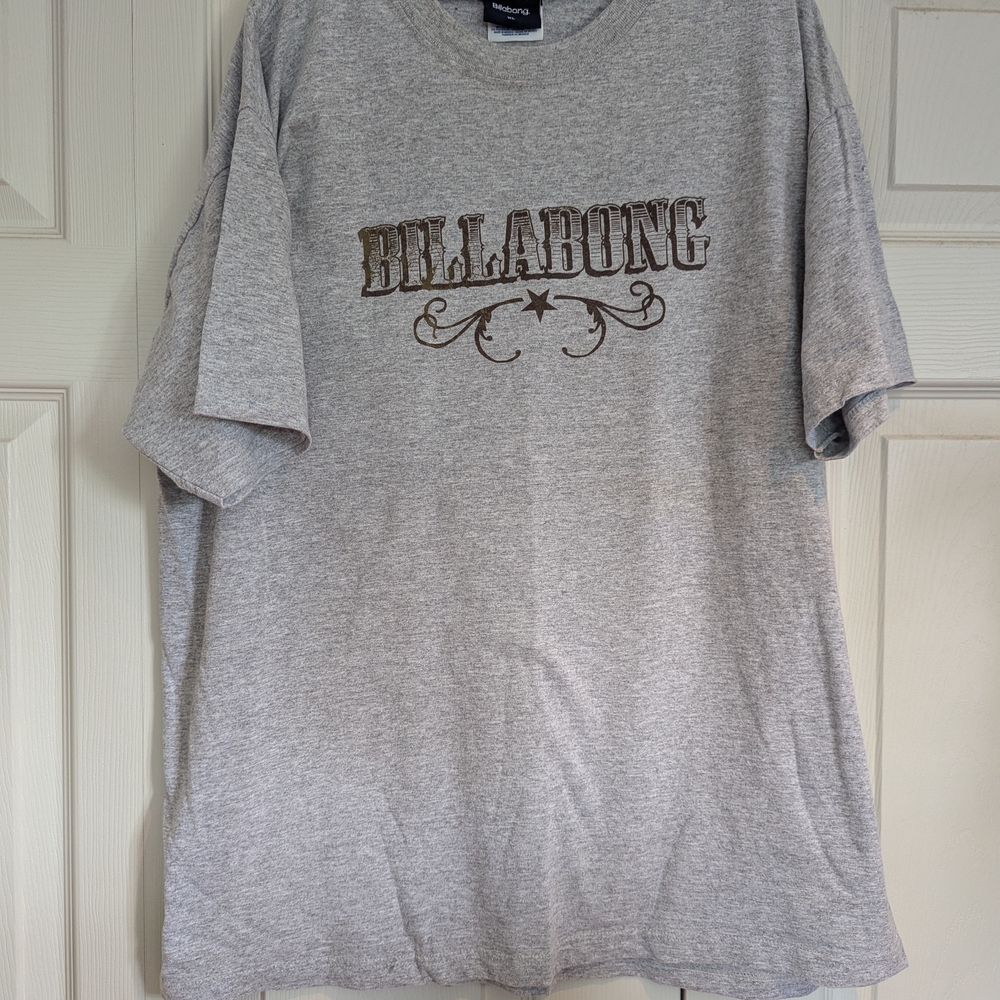 Vintage 90s Billabong Heather Gray Tee with Logo